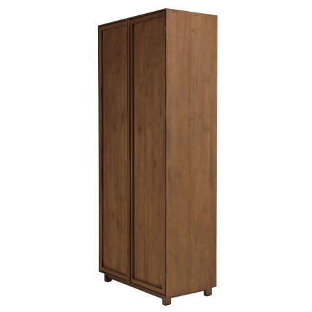Armoire 2 portes 90x200cm en bois de teck recyclé | Macabane