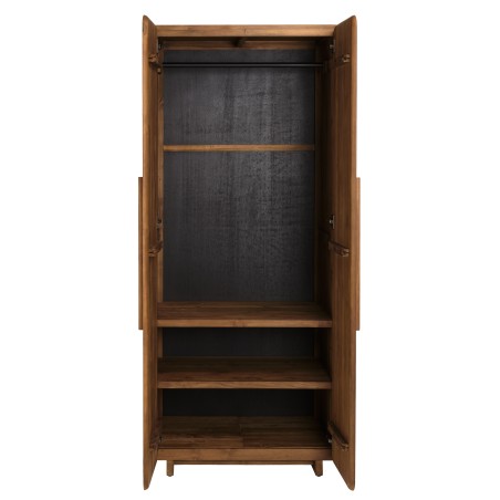 SIXTINE - 2-door wardrobe, 80x195cm, made from recycled teak 