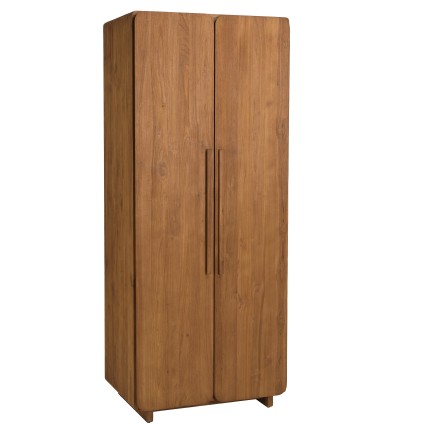 Armoire 2 portes 80x195cm en bois de teck recyclé | Macabane