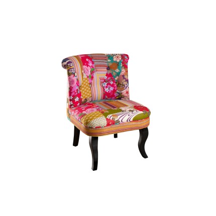 KATE - Fauteuil BETTY Multicolored Bohemian Fabric Armchair