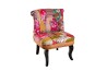 Fauteuil BETTY tissu bohème multicolore - Ambiance vivante et chaleureuse