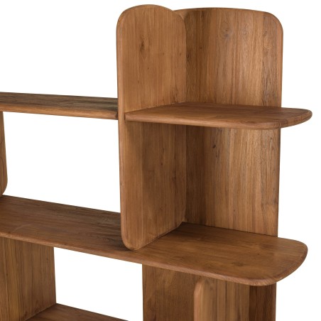 Bibliothèque 160x160cm en bois de teck recyclé | Macabane