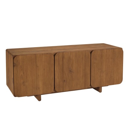 SIXTINE - Sideboard with 3 doors, 120x40cm, made from recycled teak