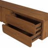 Buffet 3 portes 2 tiroirs 200x48cm en bois de teck recyclé | Macabane