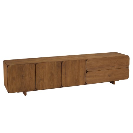 SIXTINE - Sideboard with 3 doors and 2 drawers, 200x48cm, made from recycled teak 