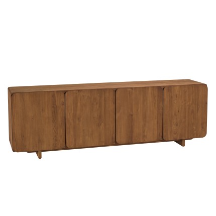 SIXTINE - Sideboard, 4 doors, 200x65cm, made from recycled teak 