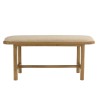 Bench with white cushion in wood and rattan | Amy Collection