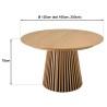 SECOND-HAND - Round extendable dining table L120/160/200
