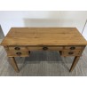 Bureau 5 tiroirs bois teck massif | SECONDE VIE