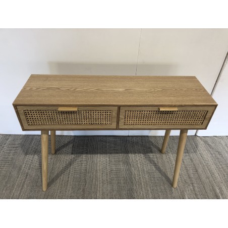RODRIGO Natural-Coloured Console Table with 2 Drawers