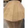 Oval sideboard, 80 x 33 cm, natural-coloured wood | Macabane Furniture