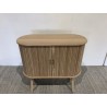 Oval sideboard, 80 x 33 cm, natural-coloured wood | Macabane Furniture