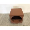 34x34cm square side table in terracotta-painted wood | Second Life