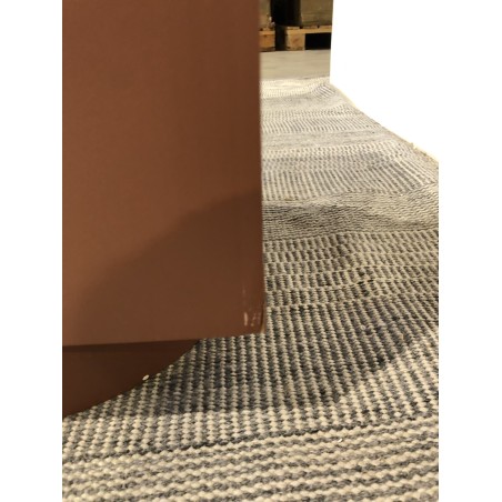Table d'appoint carrée 34x34cm en bois peint terracotta | Seconde Vie
