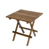 Table pique-nique de jardin carrée MAEVA 50x50cm bois teck huilé