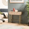 Wooden console table with gold metal legs | Second-hand