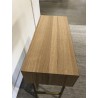 Wooden console table with gold metal legs | Second-hand