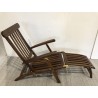 Garden Lounger in Oiled Teak Wood | Second Life