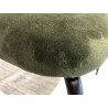 Green velvet fabric chair with wraparound backrest | Seconde Vie