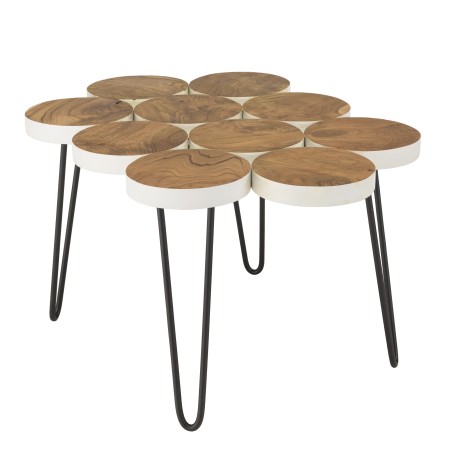 Round Teak Wood Coffee Table | Second Life