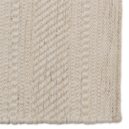 Alfombra rectangular 300x400cm de lana texturizada en tonos beige | Macabane