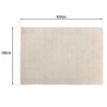 Tappeto rettangolare 300x400cm in lana bouclé color bianco | Macabane