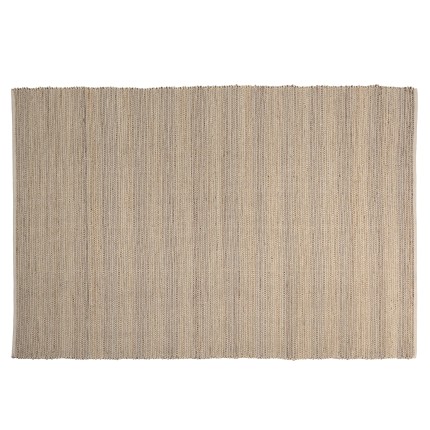 QUENTIN - Rectangular rug, 300x400cm, jute and cotton, beige/white/black