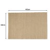 QUENTIN - Rectangular rug, 300x400cm, jute and cotton, beige
