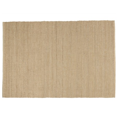 Alfombra rectangular de yute y algodón color beige | Macabane