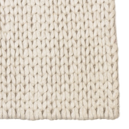 Alfombra rectangular 300x400cm de lana tejida color blanco | Macabane