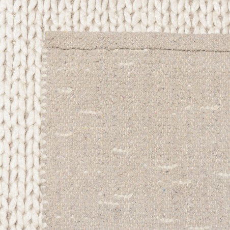 Alfombra rectangular 300x400cm de lana tejida color blanco | Macabane