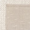 Alfombra rectangular 300x400cm de lana tejida color blanco | Macabane