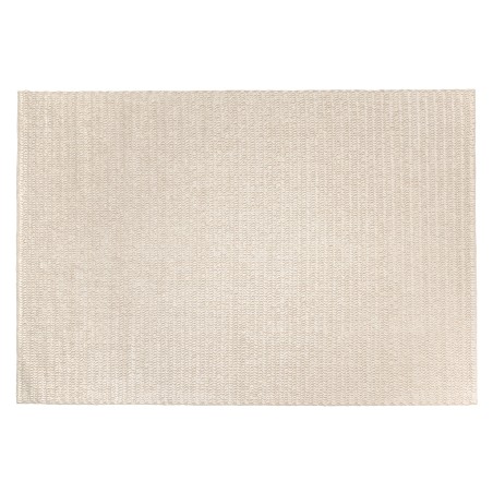 Rechteckiger Teppich 300x400cm aus gewebter Wolle beige | Macabane