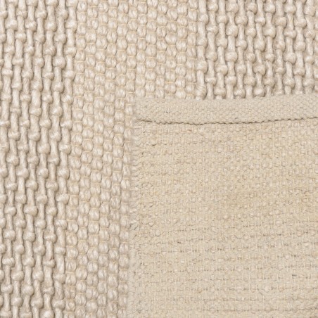 Rechthoekig vloerkleed 300x400cm van beige geweven wol | Macabane