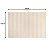 Rechthoekig vloerkleed 300x400cm van beige geweven wol | Macabane