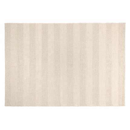 Tapis rectangulaire 300x400cm en laine tissée beige | Macabane