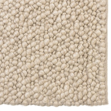 Tappeto rettangolare 300x400cm in lana bouclé color beige | Macabane