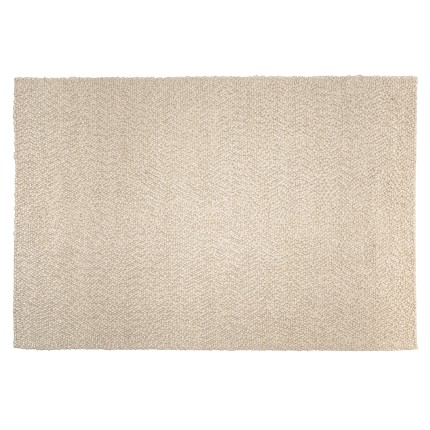 Tapis rectangulaire 300x400cm en laine bouclée couleur beige | Macabane