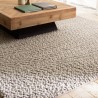Alfombra rectangular 300x400cm de lana bouclé gris | Macabane