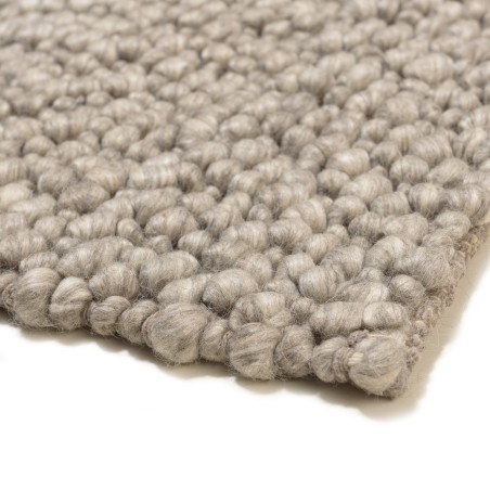 QUENTIN - Rectangular rug, 300 x 400 cm, looped wool, grey