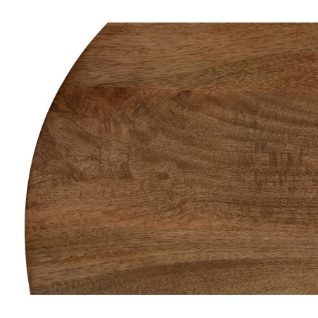 60x60 cm coffee table in mango wood with green enamel finish | Macabane Furniture