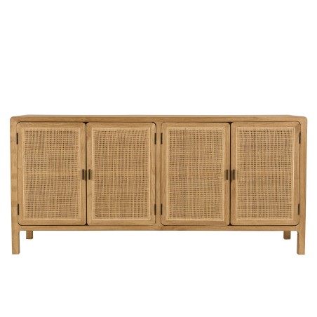 Buffet 4 portes 170cm en bois de mindi et rotin naturel | Macabane