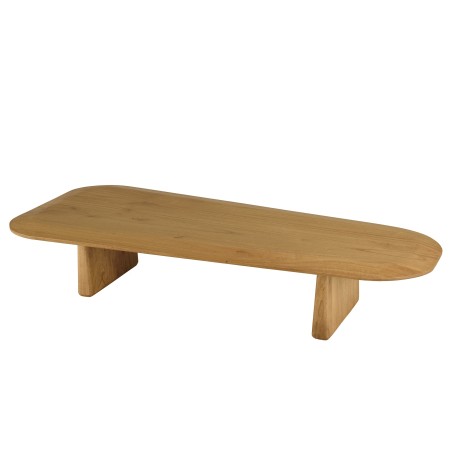 AMY - Organic coffee table, 147cm wide x 28cm high, made from mindi wood