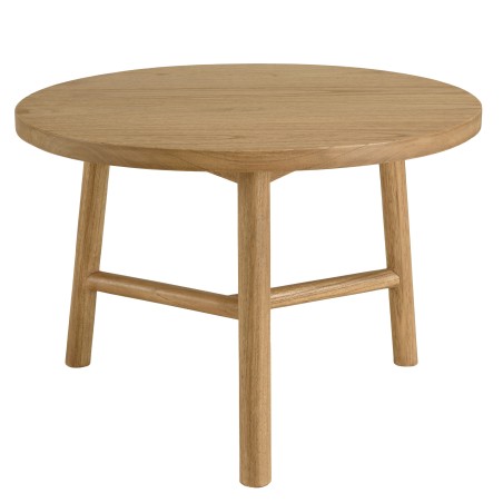 AMY - Round side table in mindi wood, D60cm