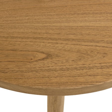 AMY - Round side table in mindi wood, D60cm
