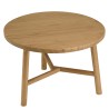 AMY - Round side table in mindi wood, D60cm