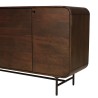 Buffet design bois foncé et métal noir 4 portes | Macabane