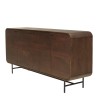 Buffet design bois foncé et métal noir 4 portes | Macabane