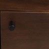 Enfilade haute design bois foncé et métal noir 2 portes | Macabane