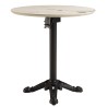 ICARE - Set no. 1: folding bistro table D70cm in light marbled ceramic